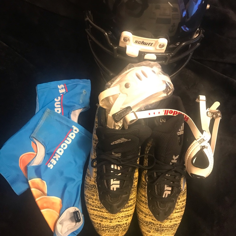 Adidas Yellow and Black Football Cleats